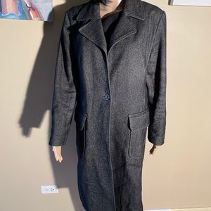 Astuces Size L Long Gray Coat Length 41” Cotton